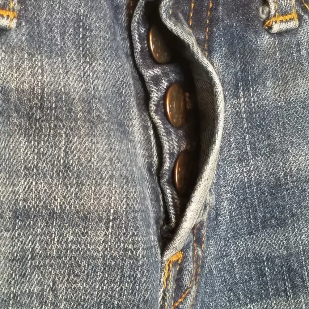 Vintage Y2K Hollister 100% Cotton Skinny Button Fly Denim Jeans Size 29x30
